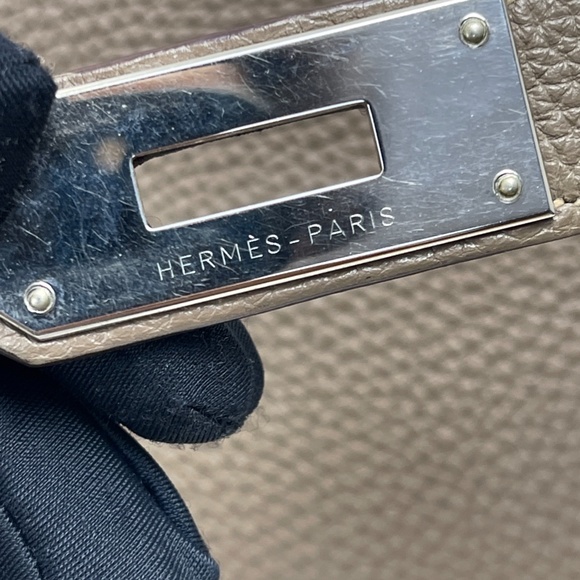 ❌❌❌ SOLD! ❌❌❌ Hermès Etoupe Togo Retourne Kelly 40 - Picture 8 of 16